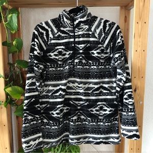 Southwest Black and White Fleece - Eddie Bauer